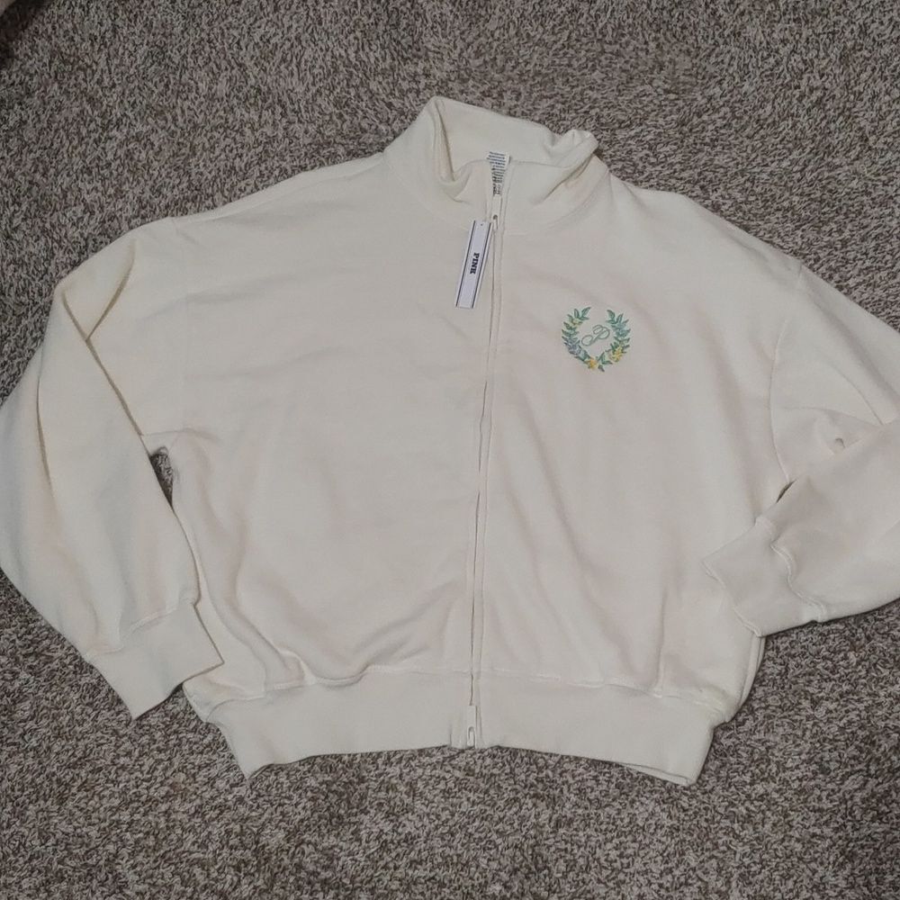 Victoria's Secret PINK Varsity Jacket Women's S Track Full Zip NWT